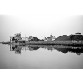 Randers havn med kul kraner