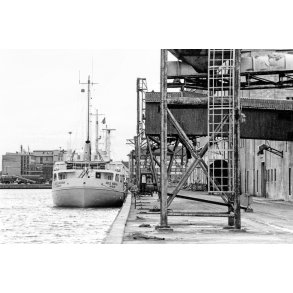 Dronninge kajen i Randers Havn i 1980