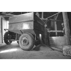 Korn transport og h�st p� Vidk�rgaard i V�rum ved Randers