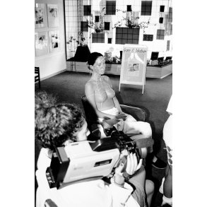 Bodypaint med TV optagelse af 2RTV i Randers, start 90'erne