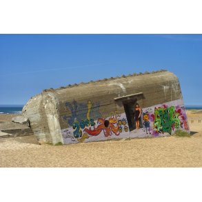 Graffiti p tysk bunker ved Klitmller