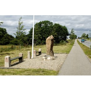 Genforeningssten hvor Kong Christian d. X red over den gamle grnse p den hvide hest