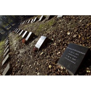 I Christiansfelds nordstlige hjrne finder man Gudsageren, Brdremenighedens kirkegrd