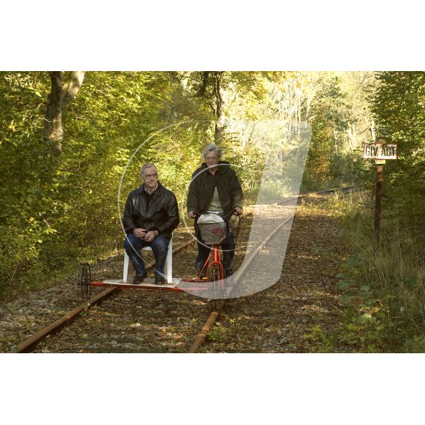 Skinnecykler er et populrt transportmiddel p den gamle Aabenraa jernbane