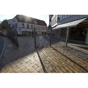 Indgang (havneende) til Danmarks lngste ggade (1,2 km), som ligger i Aabenraa