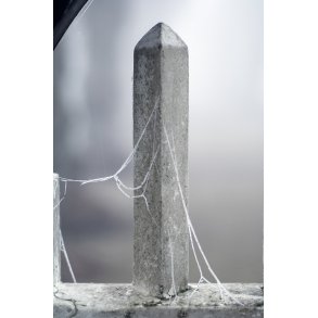 Rimfrost og spindelvv p Gudsageren. Brdremenighedens kirkegrd i Christiansfeld