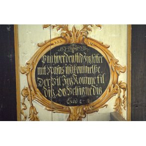 Detalje fra bnkene i Brglum Kloster Kirke