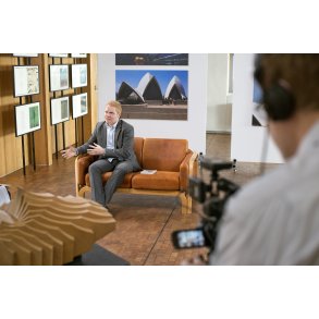 TV optagelse i Utzon Center i Aalborg