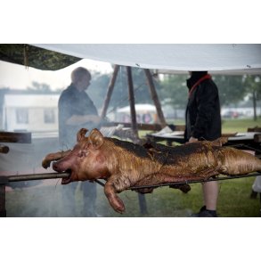 Helstegt gris ved Sct. Hans arrangement p� Tronholmen i Randers