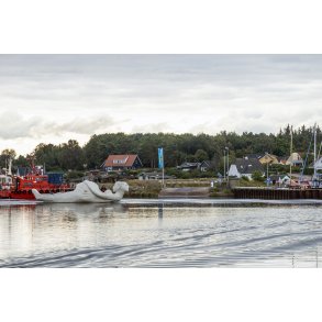 Life Boat en tidlig morgen i Udbyh�j havn ved Randers Fjord