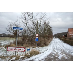 Vinter i udkanten af Fussing� skov