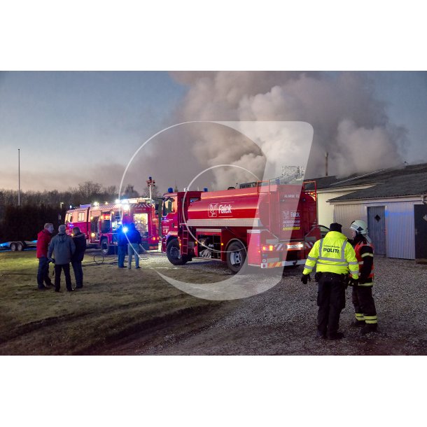 Brand i Haslund ved Randers