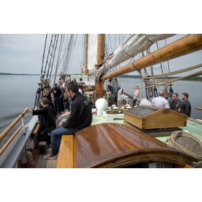 Sejlads med gammel skonnert p� Mariager Fjord