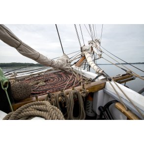 Sejlads med gammel skonnert p� Mariager Fjord