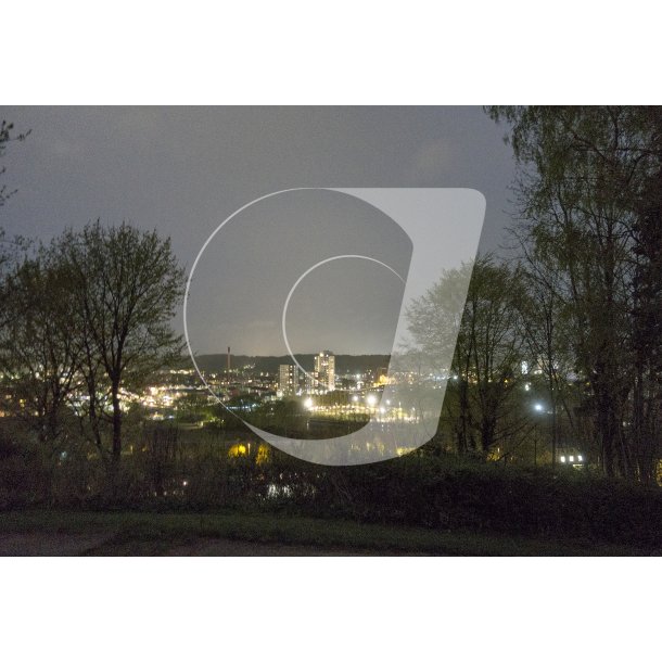 Aftenudsigt over Vejle fra Tyrelodspynten