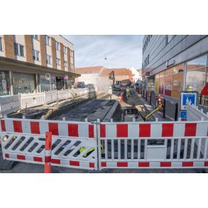 Vejarbejde i Burschersgade i Randers