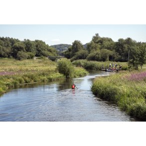 Kajak p� N�rre�en ved Fladbro