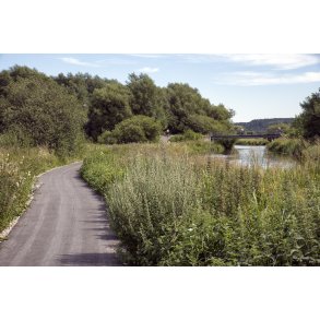 Cykelsti ved N�rre�en t�t p� Fladbro