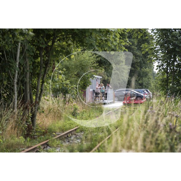 Skinnecykler ved den &#148;Nye Station&#148; ved Aktivitetsparken i Romalt Bakker