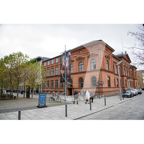 Den gamle Tekniske Skole p stervold i Randers er nu bygget sammen med Kulturhuset