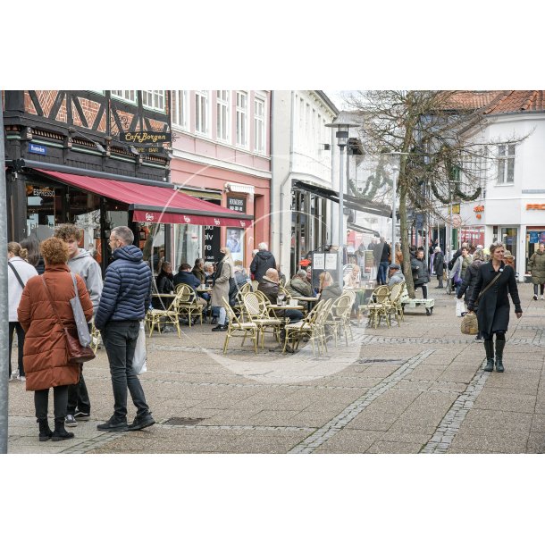 Handel og cafeliv i Houmeden i Randers