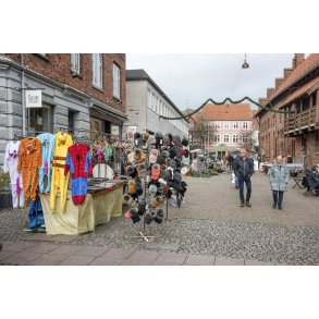 Marked p� Erik Menveds Plads ved Houmeden i Randers