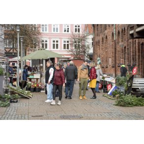 Marked p� Erik Menveds Plads ved Houmeden i Randers