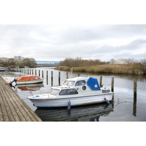 Motorb�dsklubben ved Guden�en i Randers, med Paradis�en, Den Bl� Bro og Randers Regnskov