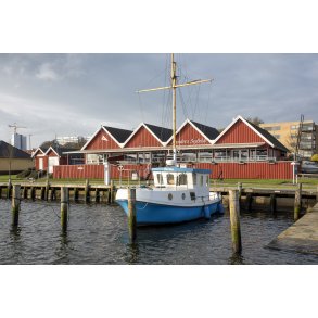 Restaurant Randers Sejlklub ligger lige ud til lystb�dehavnen