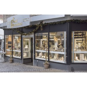 Guld Centret i Randers med julepynt
