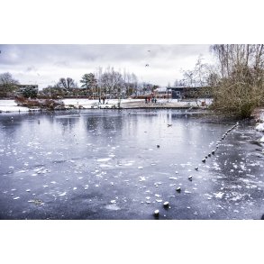 Vinterdag verd s�en i Doktorparken i Randers