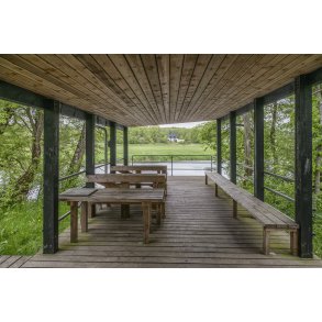 Spisested ved Guden�en i Ulstrup, t�t ved Ulstrup Marina