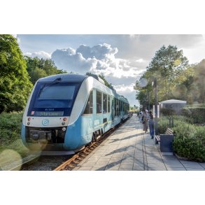 Arriva tog venter p afgang mod Viborg og Struer p Ulstrup trinbrt