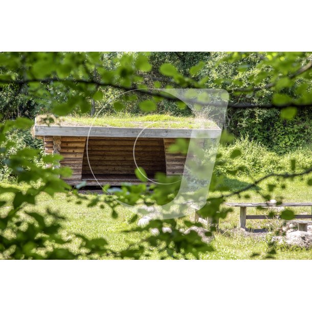 Shelter ved Karpenhj Naturcenter p Mols