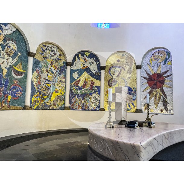 Carl-Henning Pedersens Glas mosaikker i Ribe Domkirke