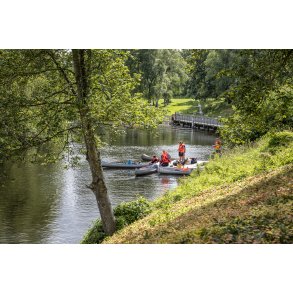 Istningsstedet findes ved Tangevrket/Energimuseet, hvor Gudenen fortstter fra Tange S