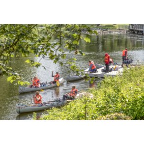 Istningsstedet findes ved Tangevrket/Energimuseet, hvor Gudenen fortstter fra Tange S