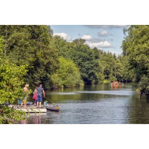 Istningsstedet findes ved Tangevrket/Energimuseet, hvor Gudenen fortstter fra Tange S