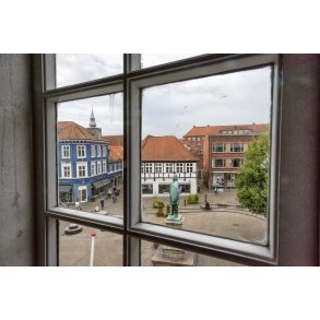 Udsigt fra loftet p� det Gl. R�dhus i Randers