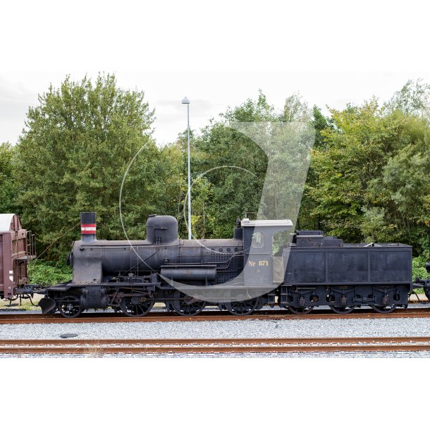 Damplokomotiv nr. D 871 p Randers Banegrd