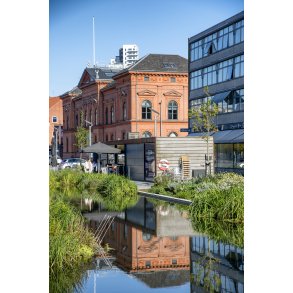 Regnvandsbassinet p� �stervold i Randers