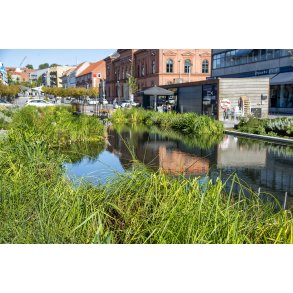 Regnvandsbassinet p� �stervold i Randers