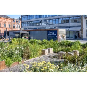 Regnvandsbassinet p� �stervold i Randers