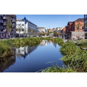 Regnvandsbassinet p� �stervold i Randers 