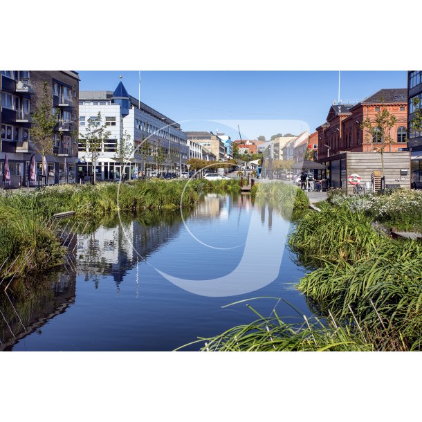Regnvandsbassinet p stervold i Randers 