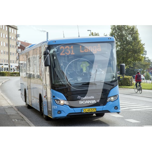 De Bl Busser rute 231 mod Lang p Viborgvej ved Banegrden i Randers