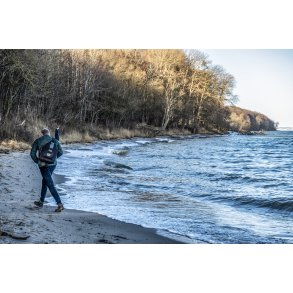 Fl�jstrup strand syd for Aarhus, dagen efter Januar stormen Malik i 2022