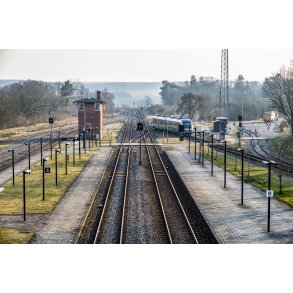 Arriva toget fra Viborg, forts�tter mod Aarhus, efter stop i Lang�