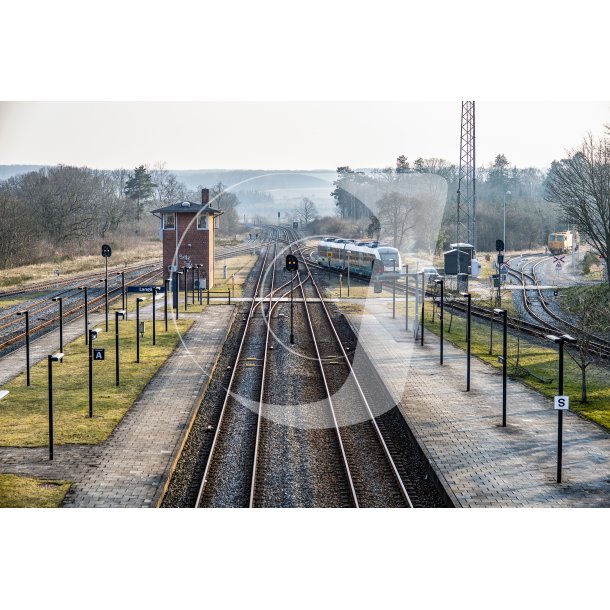 Arriva toget fra Viborg, fortstter mod Aarhus, efter stop i Lang
