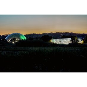 Randers Regnskov og Den Bl� Bro over Guden�en i Randers